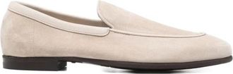 John Lobb Tyne Loafer - Heren - Loafers - Beige - 42 1/2 EU - Leer - Schoenen