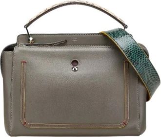 Fendi Pre-owned Handbags, female, Gray, Size: ONE SIZE Pre-owned Dotcom Python 2way bag