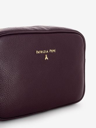 Patrizia Pepe Camera bag in pelle bordeaux