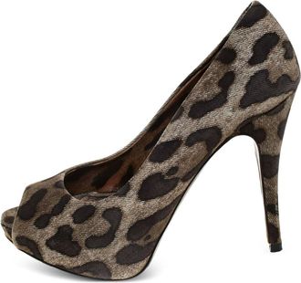 Dolce & Gabbana Sandali leopardati 115mm - Toni neutri