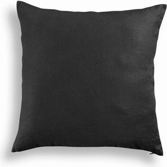 Solino Home Linen Pillow Cover 20 x 20 Inch for Dining Table, Holiday and Everyday Table Decor - Montauk in Black at Nordstrom, Size Large