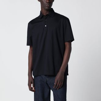 Ermenegildo Zegna Navy blue cotton polo