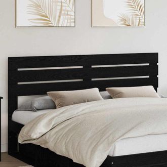 vidaXL vidaXL Testiera Rovere Nero 180 cm Legno multistrato