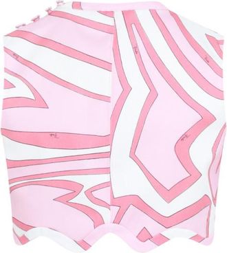 Pucci Pink Abstract Round Neck Top