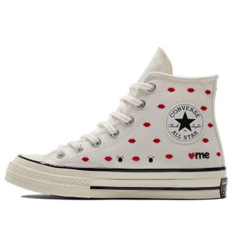 Converse Chuck 70 Embroidered Lips High Love Me - Vintage White A01601C