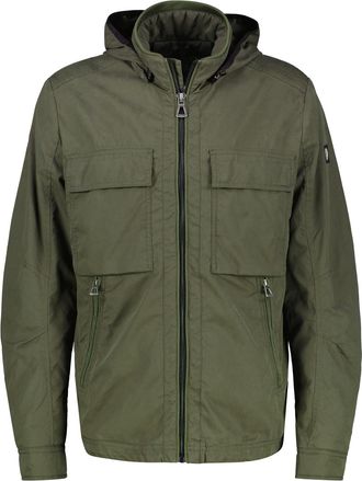 Lerros Outdoorjacke LERROS Blouson mit abnehmbarer Kapuze, Herren, Gr. 5XL, deep olive, 75% Baumwolle, 25% Polyamid, Jacken Outdoorjacke