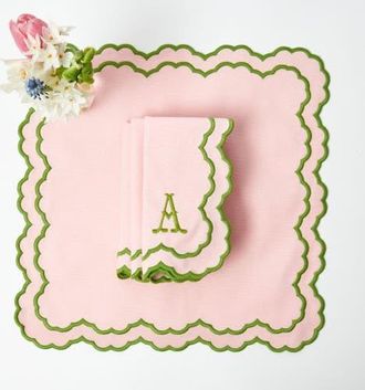 Mrs. Alice Pink & Green Lily Napkins at Nordstrom