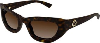 Gucci Sunglasses, unisex, Brown, Size: 52 MM Cat Eye Sunglasses