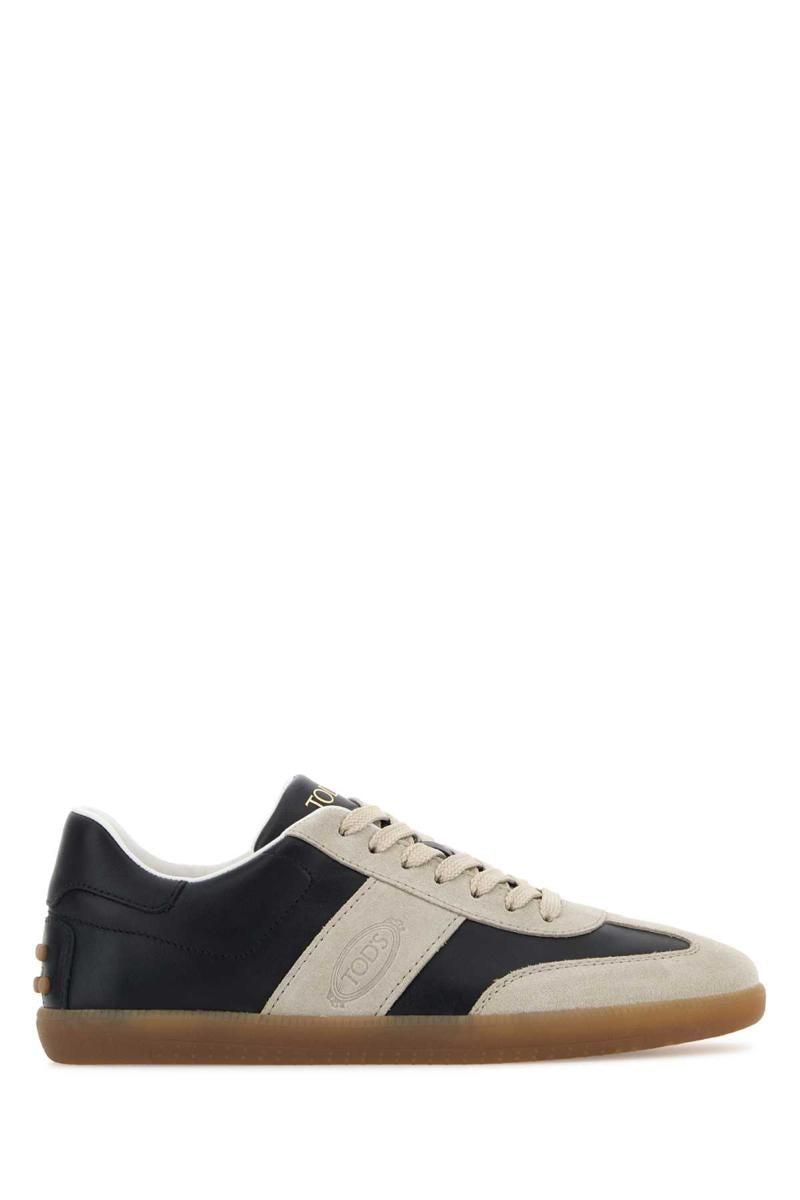 スニーカー TOD'S Two-tone leather and suede sneakers Tod's Calf leather panelled sneakers with contrasting heel