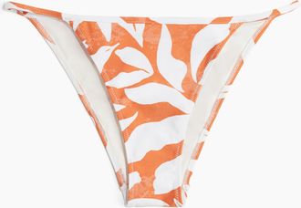 H&M Cheeky Tanga Bikinihose - Orange/Gemustert