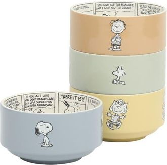 Peanuts Bonbon Bites Stoneware Stackable Bowl Set in Assorted Colors at Nordstrom
