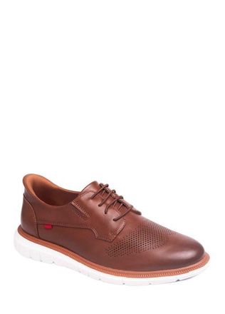 Marc Joseph New York Edward Street Hands Free Technology Leather Perforated Oxford in Cognac Napa Leather at Nordstrom, Size 11.5