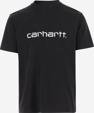 Carhartt Work in Progress Black Logo Cotton T-shirt
