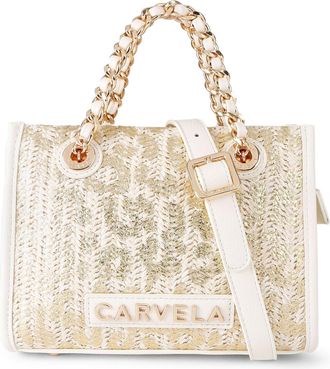 Carvela Womens Sorrento Micro Tote Bag - Gold Fabric - One Size