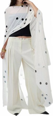 ANNA OCTOBER Antonia Bell-Curved Length Cape In White
