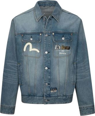 Evisu Spijkerjas - Heren - Spijkerjassen - Blauw - XL - Denim - Jassen