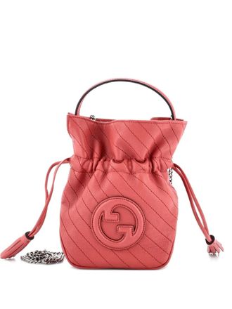 Gucci Blondie NM Diagonal Quilted Leather Mini bucket bag - Pink