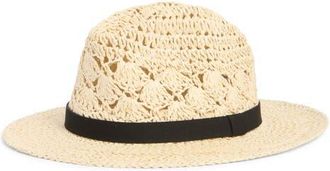 Nordstrom Packable Open Weave Panama Hat in Natural at Nordstrom