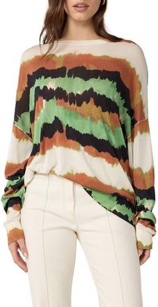 Diane Von F&uuml;rstenberg Royce Abstract Oversize Sweater in Caterpillar Ivory at Nordstrom, Size X-Small