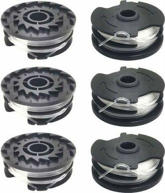 OEM Confezione Da 6 Bobine Di Filo Di Ricambio Per Decespugliatori Elettrici E A Benzina - Diametro 2 Mm, Lunghezza 4 M, Compatibili Con I Modelli Pi&ugrave; Com