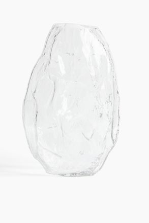 H&M XL-Vase aus strukturiertem Glas - Weiss