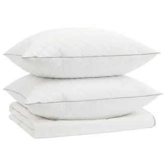 vidaXL Set Di Piumoni In Piume Doca Al 90% Fulda 3 Pz 140 X 220 Cm Vidaxl