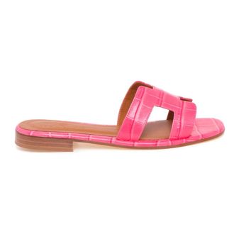 Paolo Ferrara Ciabatta con stampa cocco - female - Paolo Ferrara - Sliders - Pink - 5 UK - Shoes