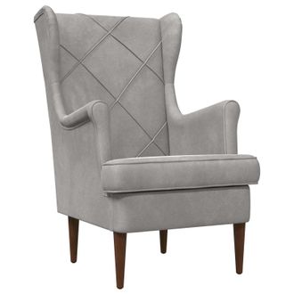 vidaXL Sill&oacute;n Gris Claro Terciopelo Vidaxl