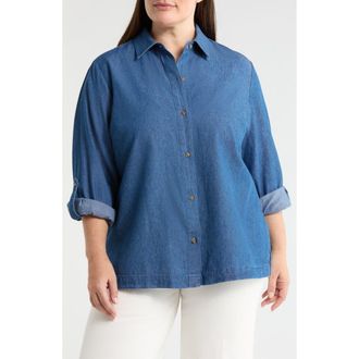 Jones New York Chambray Shirt in Libra Wash at Nordstrom, Size 1 X