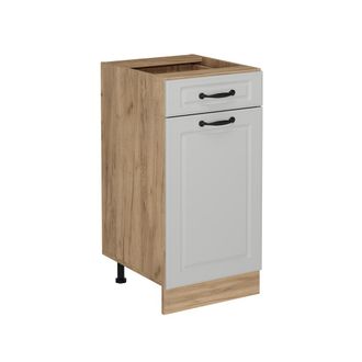 Vicco Mueble Bajo De Cocina R-line, Blanco Casa De Campo, 40 Cm Sin Encimera