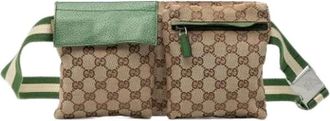 Gucci Pre-owned Belt Bags, female, Beige, Size: ONE SIZE Pre-owned Canvas Belt Bag