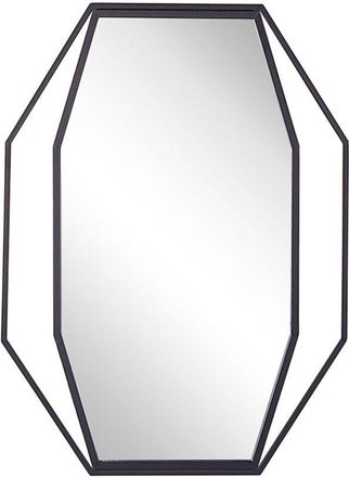 Beliani Beliani - Specchio da parete 80 x 60 cm grafite nire