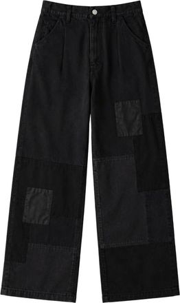 Comme Des Gar&ccedil;ons Broeken, Heren, Zwart, M, Katoen, Spliced Canvas Broeken