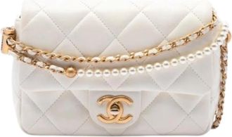 Chanel Pre-owned My Perfect Flap - Dames - Vintage Schoudertas - Wit - ONE Size - Leer - Vintage