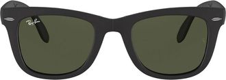 Ray-Ban Sunglasses Rb4105 601 S Wayfarer Folding Matte Black/Green G 15 Unisex