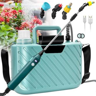 OEM Pulverizador El&eacute;ctrico Coocheer De 5 Litros: Bater&iacute;a De 5 V/2400 Mah, 3 Boquillas Ajustables, M&aacute;stil Telesc&oacute;pico De 55 Cm, Dep&oacute;sito A Prueba De Fugas