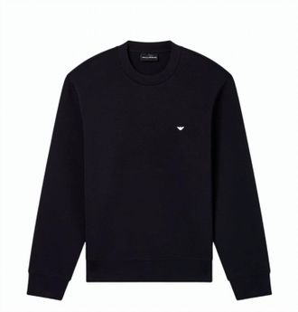 Emporio Armani Blue Double Jersey Crewneck Sweatshirt