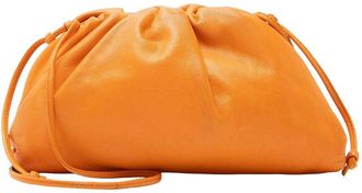 Bottega Veneta Orange Calfskin The Pouch Mini Clutch (Authentic Pre-Loved)