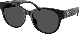 Coach Grey Oval Ladies Sunglasses HC8430D 500287 56