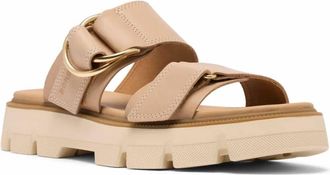 Sorel Womens Cb Slide Sandal In Honest Beige/bleached Ceramic