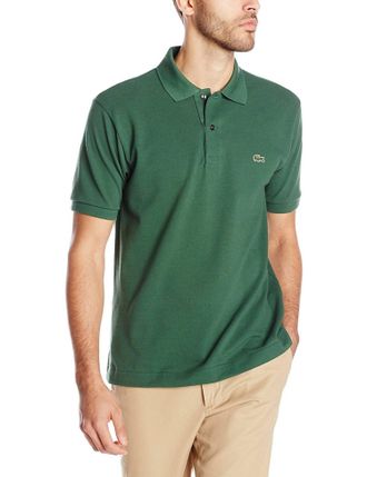 Lacoste Short Sleeve Pique Original Fit Polo Shirt In Green