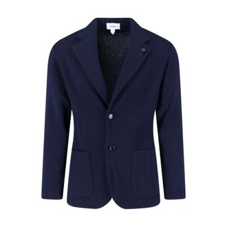Lardini Patch Pocket Single-Breasted Blazer - male - Lardini - Blazers - Blue - XL - Jackets
