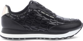 DKNY Womens Jahari Lace Up Trainers in Black Textile - Size UK 6.5