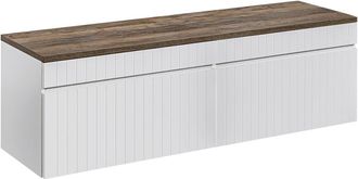 Petits Meubles Mueble bajo lavabo 160cm y encimera tableros laminados blanco