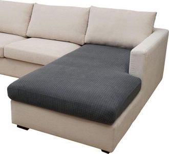 OEM Funda El&aacute;stica Para Sof&aacute; En Forma De L De 3 Plazas Con Chaise Longue - Gris Oscuro
