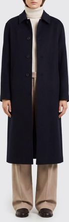 Jil Sander Single-Breasted Long Coat in 100% Cashmere with Classic Collar
