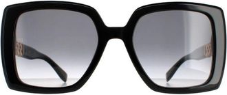 Tommy Hilfiger Square Womens Black Dark Grey Gradient TH 1894/S - One Size