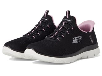 Skechers Womens Summits-Dream Chaser-Hands Free Slip-ins Sneaker, Black Mauve, 8 UK