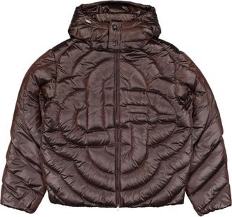 Casablanca Capuchon Jas met Concentrische Quilt - Heren - Gewatteerde jassen - Bruin - L - Nylon - Jassen