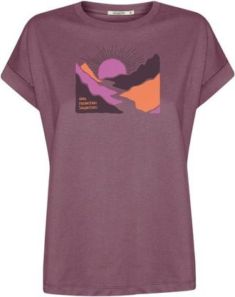 Greenbomb River Sundown Loony T-Shirt f&uuml;r Damen | lila
